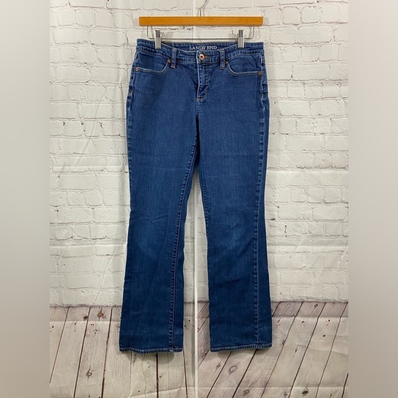 Lands End Womens Size 6 Mid Rise Bootcut Medium Wash Jeans - Picture 1 of 5